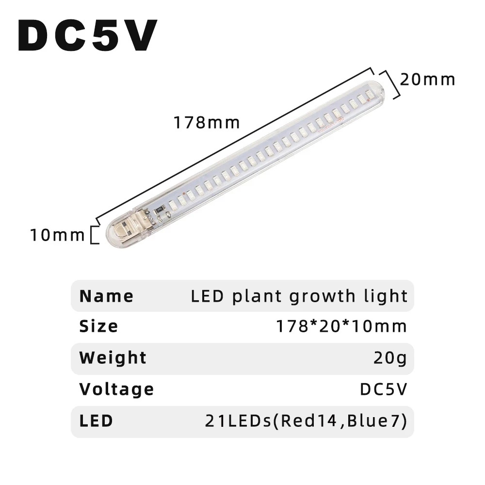 Đèn LED USB 5V 10W Kích Thích Tăng Trưởng Cho Cây Trồng Trong Nhà
