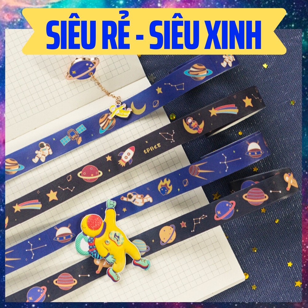 Băng dính trang trí Washi Tape galaxy cartoon