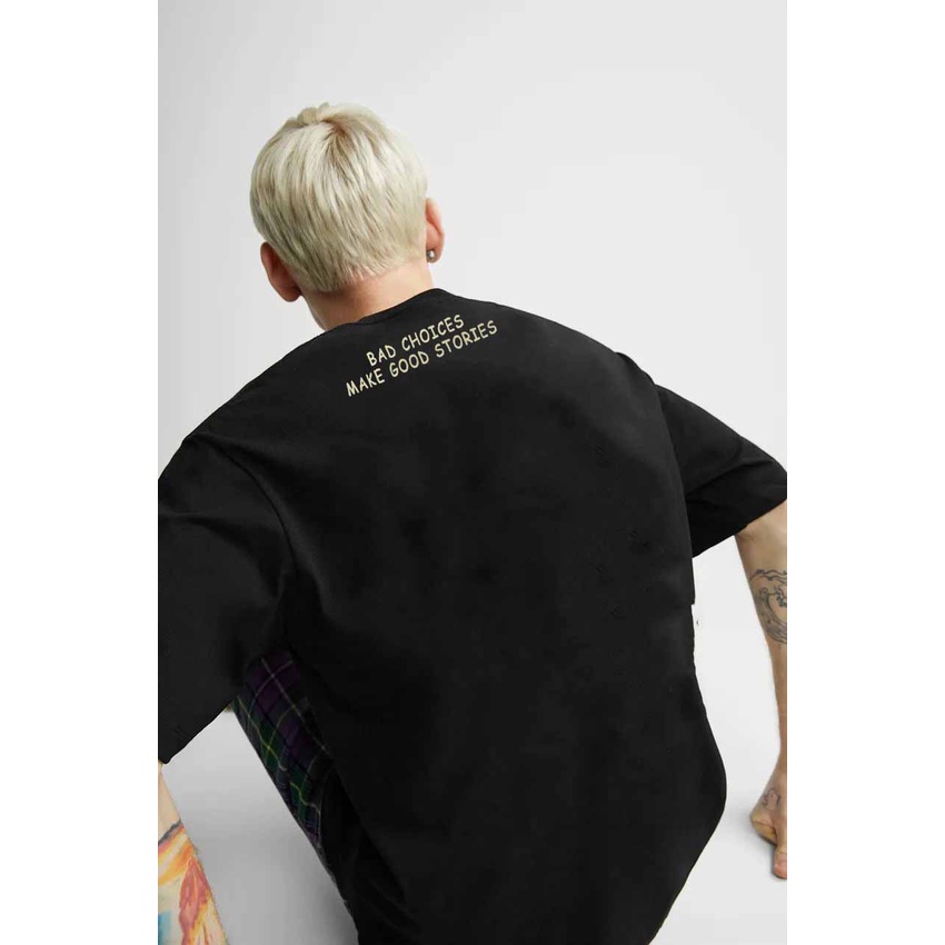 Áo thun tay lỡ nam nữ in hình BadChoice , Vải Cotton Form Oversize - SELECTED.STORE
