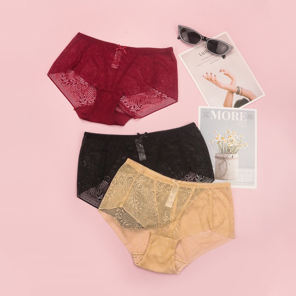 Quần Lót Nữ Lụa Cạp Cao Nâng Mông Kháng Khuẩn Luperi LUQL756 Khử Mùi, Co Giãn Tốt, Không Xù, Không Lằn Mông