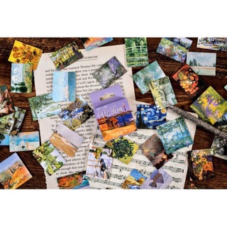 Bộ 46 sticker tranh nghệ thuật E107