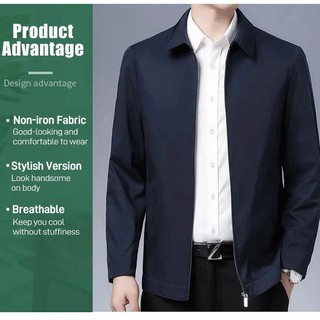 Áo khoác cổ đứng màu trơn thoáng khí phong cách cho nam