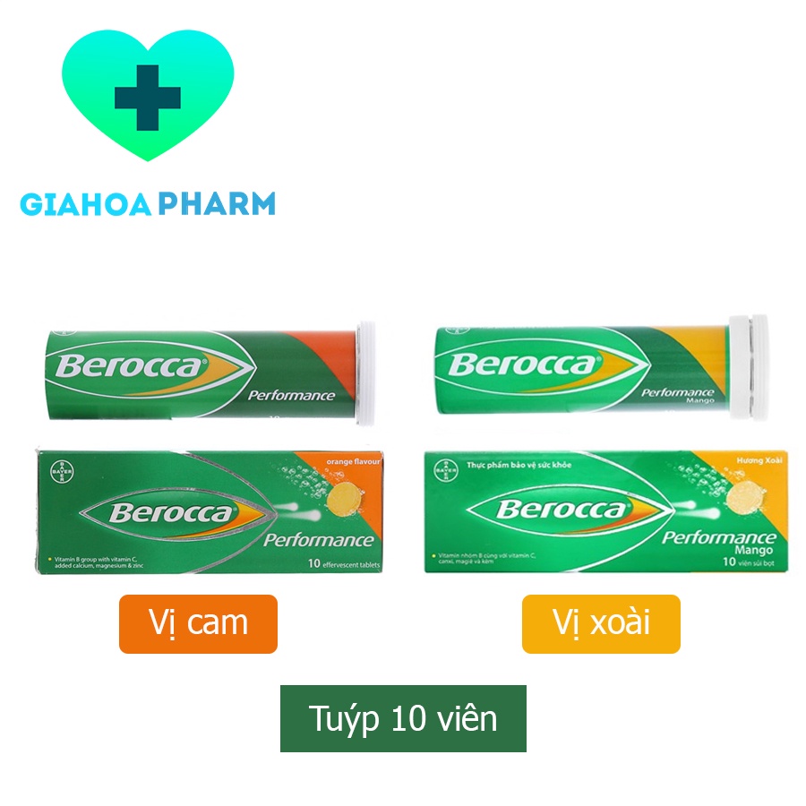 Berocca viên sủi tăng sức đề kháng- Hộp 10 viên