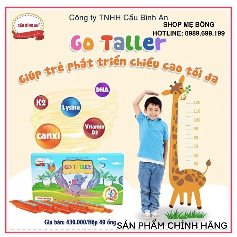 CANXI HỮU CƠ GO TALLER CẦU BÌNH AN HỘP 40 ống