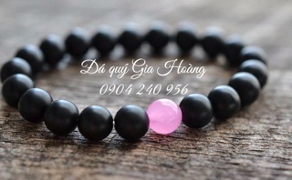 Vòng đá phong thuỷ Obsidian 8 ly