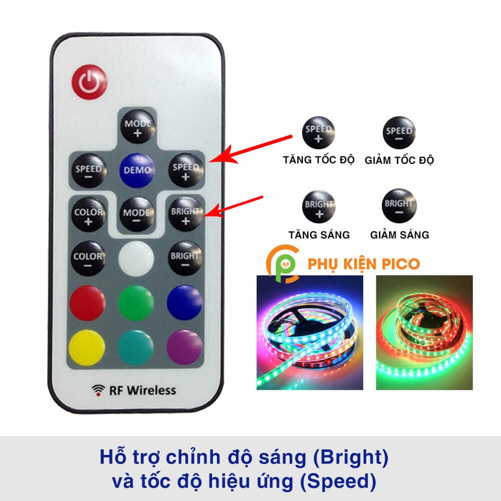 Bộ điều khiển LED RGB 12v 4pin không dây (RGB Led Controller) - chỉnh màu cho quạt RGB các loại MF120R, MF120L, RF120