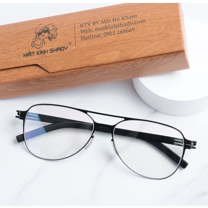 Gọng Kính Cận Thép Không Gỉ Shady Unisex G557