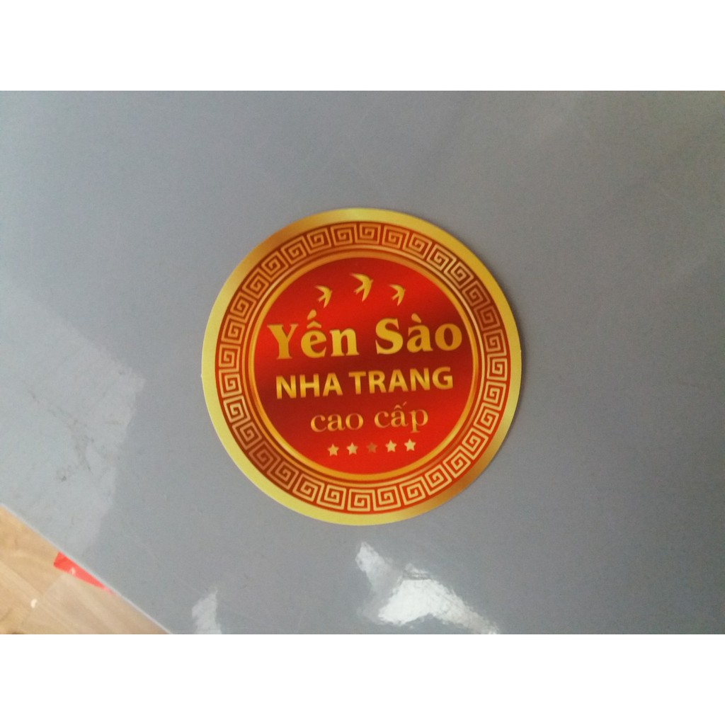 COMBO 10 TEM TRÒN DECAL CÓ CHỮ "YẾN SÀO CAO CẤP" ĐỂ DÁN HỘP