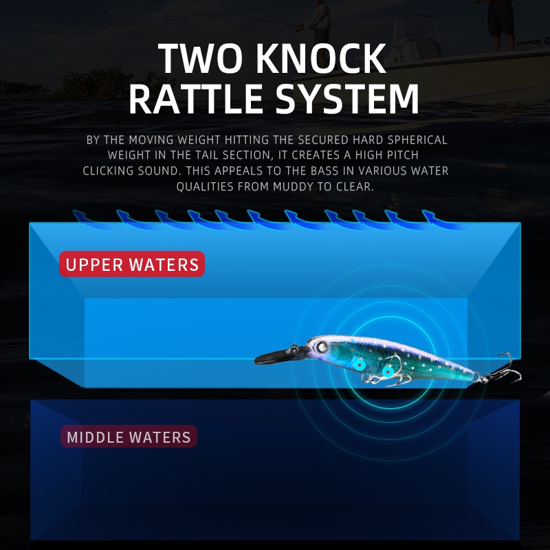 Mồi Câu Cá Giả BEARKING 6.1cm 4.6g Chất Lượng Cao