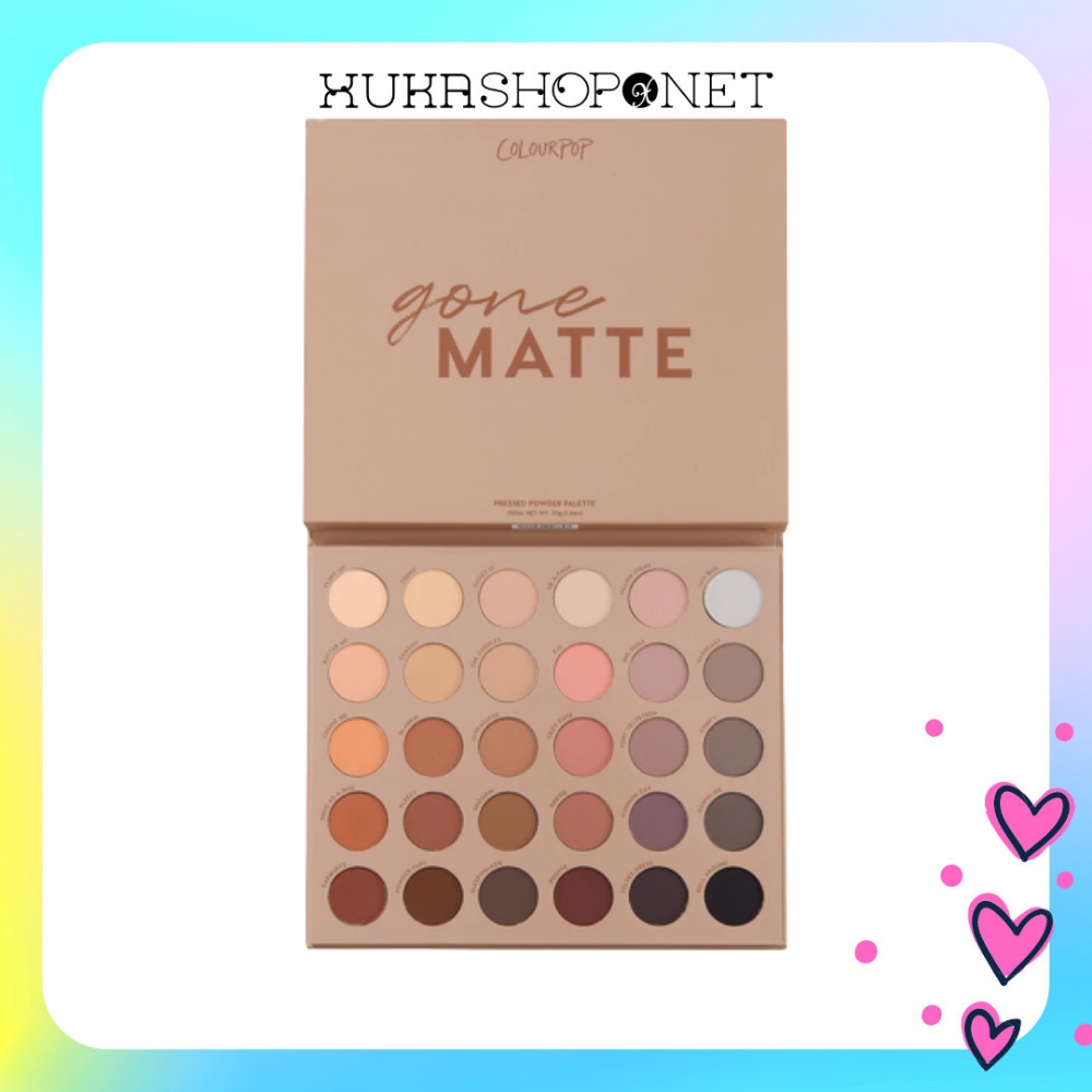 [Chính hãng] Bảng phấn mắt 30 ô Colourpop Gone Matte trang điểm lâu trôi, bền màu