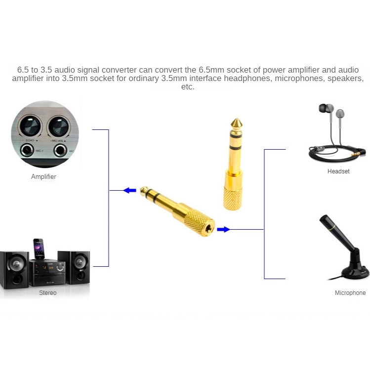 Jack Chuyển Đổi Âm Thanh Đổi 3.5 Mm Sang 6.35 Mm  / 6.35mm sang 3.5mm