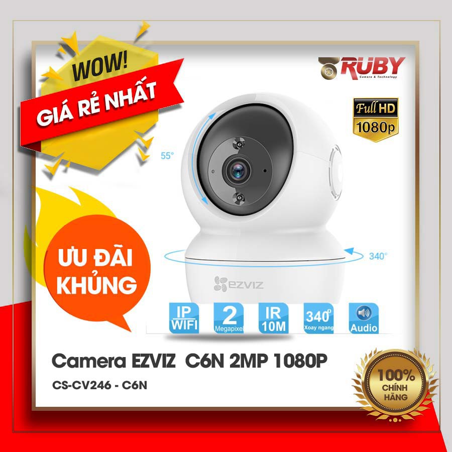 Camera An Ninh Ezviz C6N 2MP (CS-CV246) - Full HD 1080P, Đàm thoại hai chiều