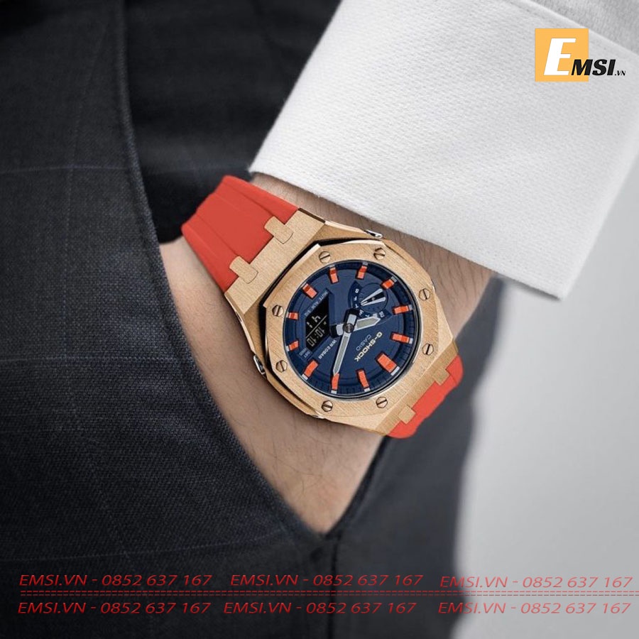 Đồng hồ Nam G-Shock GA-2100-1A – Custom AP Royal Oak Metallic Red Special EMSI.VN
