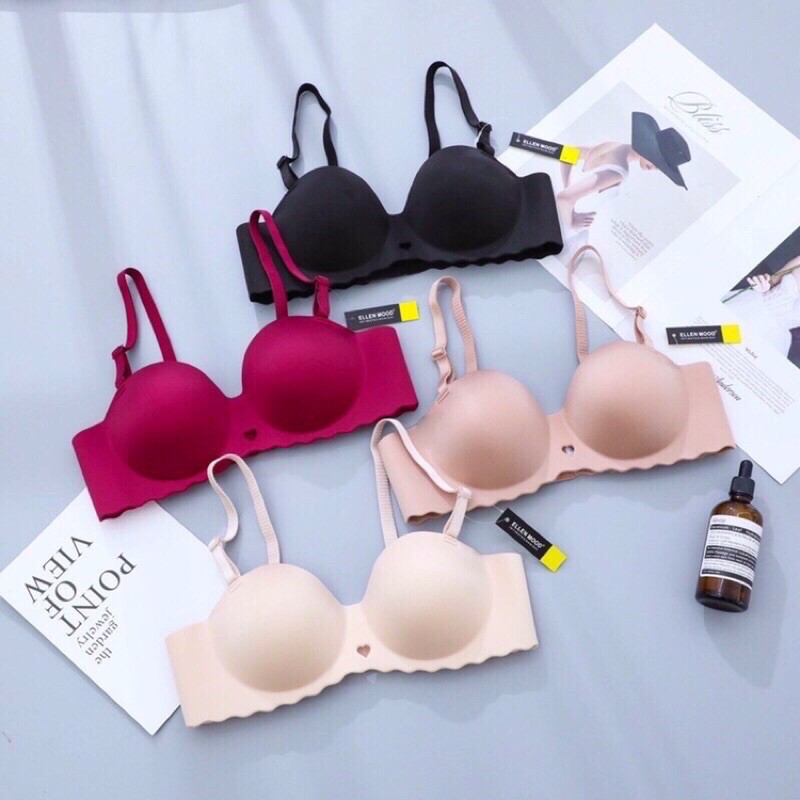 Áo Ngực Đúc Su Không Gọng Quả Ngang Đệm Bàn Tay Cao Cấp A2218