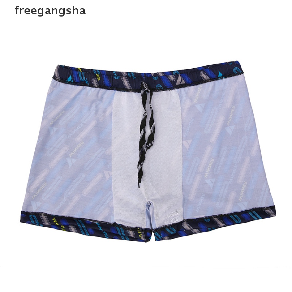 [FREG] Men's Swim Shorts Racing Swimsuit Man Swimming Trunks Swimming Briefs Swimwear FDH