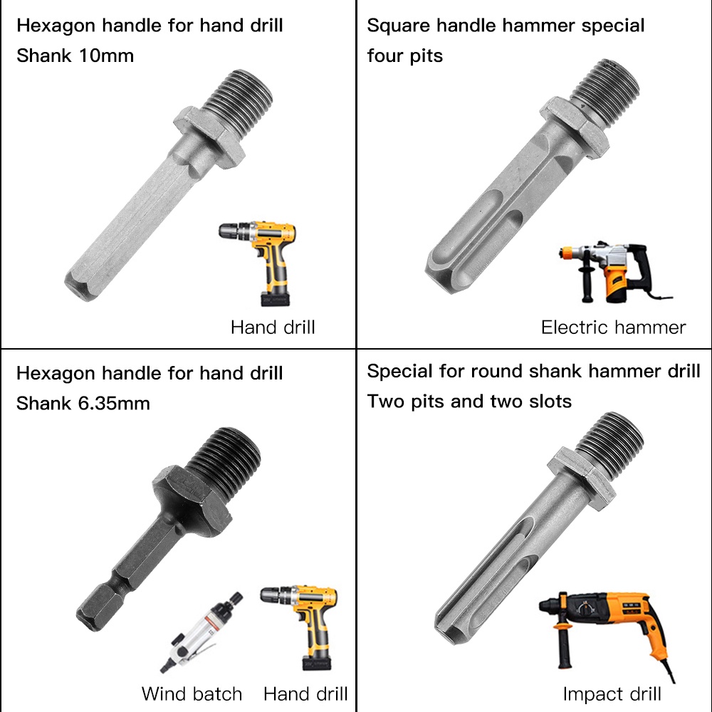 Mũi khoan tách củi gỗ EKEZ bằng máy có ren mở rộng 42mm và chuôi lắp thông dụng tiện lợi
