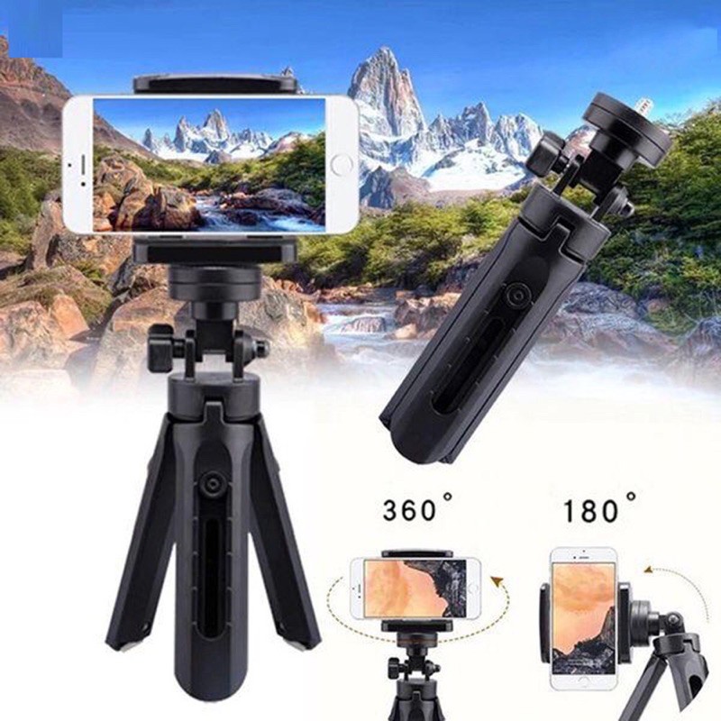 Chân Quay Chụp Ảnh 3 Chân Tripod Support Mini Cao Cấp Tặng Kèm Kẹp Điện Thoại