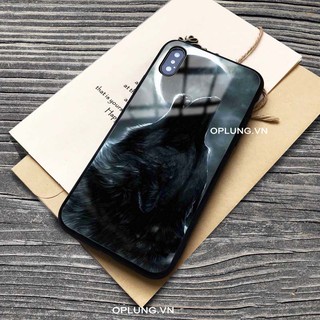 Ốp lưng iphone - ốp lưng kính hình Sói Bóng đêm dành cho ip 6 đến 14promax - k261