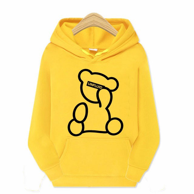 Áo Hoodie Nam Nữ Thu Đông Ấm Áp Chất Nỉ Mềm Mịn Không Nhăn, Không Xù In 3D Gấu Unfliud Hàn Quốc