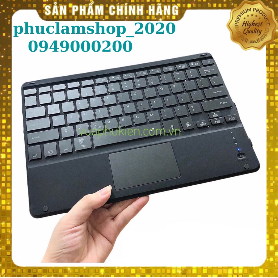 Bàn phím Bluetooth cho iPad, Samsung Galaxy Tab có Touchpad hỗ trợ iOS/Android/Windows kích thước  7 10 12.9 inch