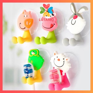 Kẹp Bàn Chải Đánh Răng Hình Thú, Móc Hít Chân Không Dán Tường Ngộ Nghĩnh Cho Bé LUTAMO DT3630