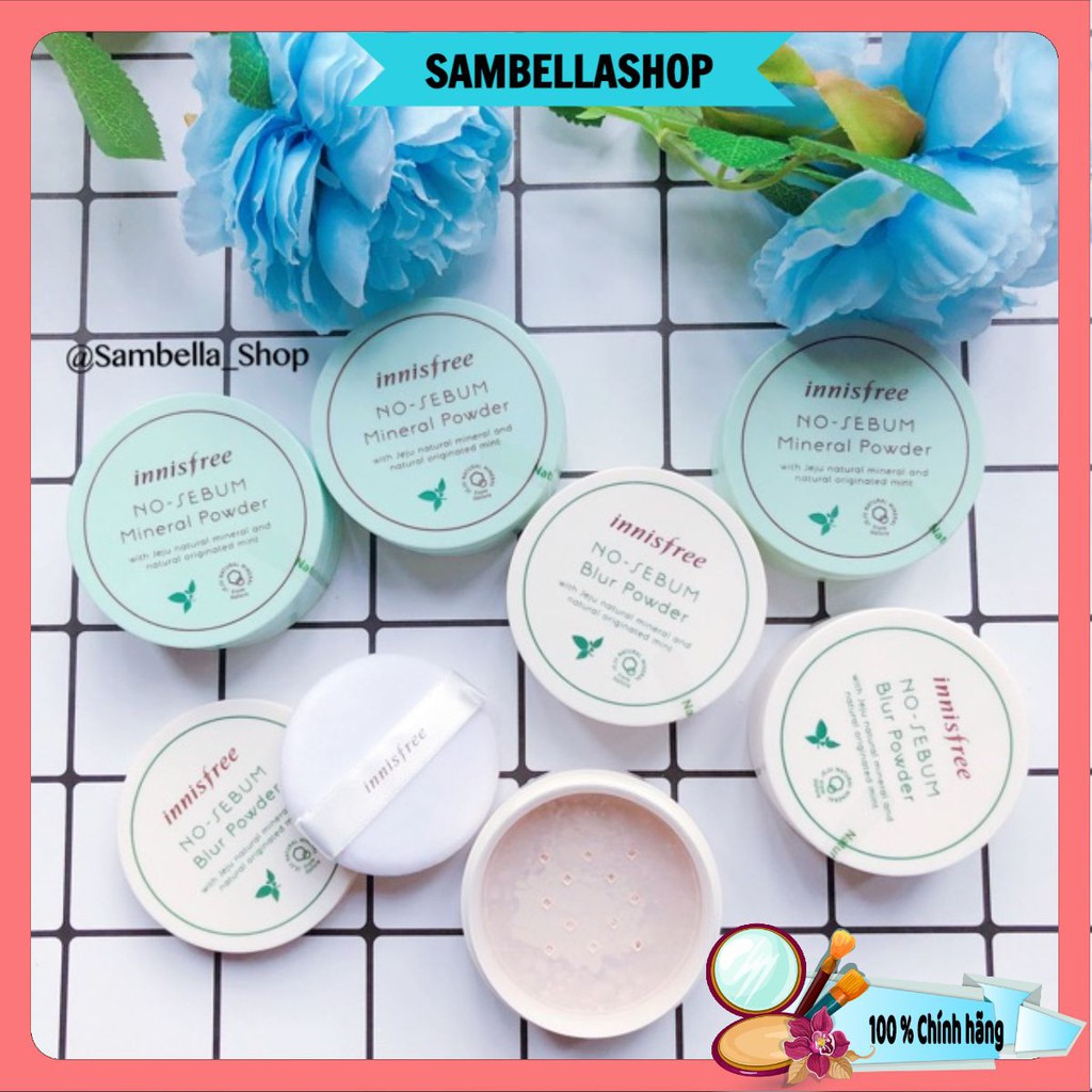 Phấn bột kiềm dầu innisfree nosebum