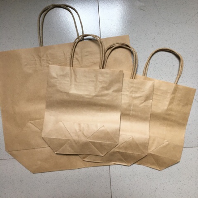 Combo 100 túi giấy có quai các kích thước