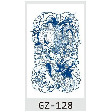 Xăm Dán Mực Henna Không Cần Khuôn LEO TATTOO GZ127-144 (18x11cm)