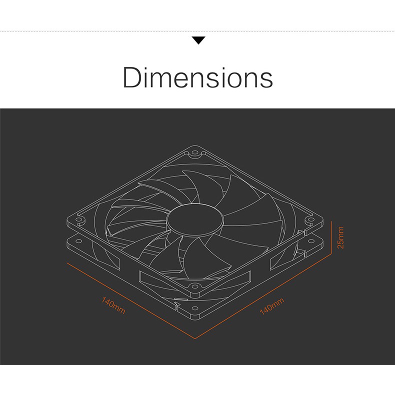 Quạt tản nhiệt case 14cm ID-COOLING WF14025 PWM 4 pin