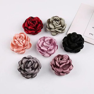 9cm hoa trà lụa hàn quốc hoa handmade cài áo phụ kiện tóc