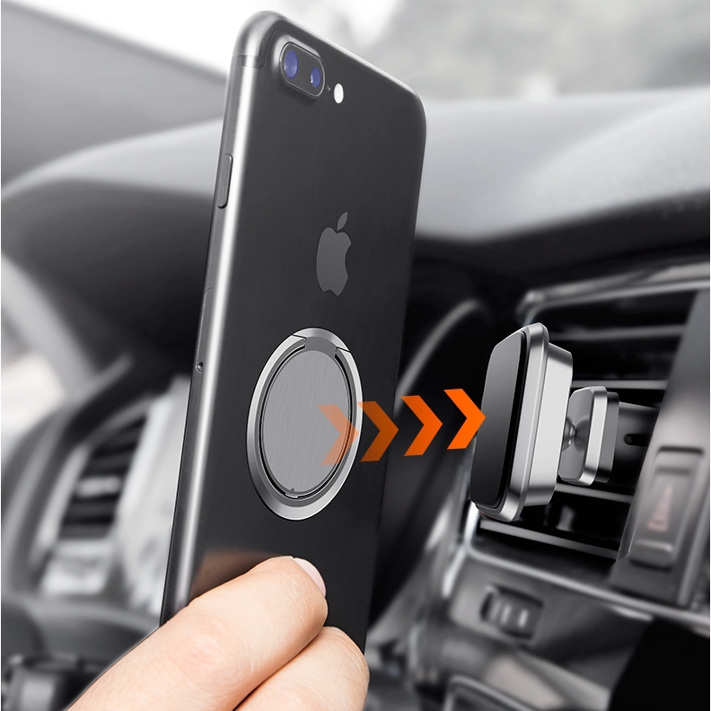 Nhẫn giữ có đế kim loại tiện dụng dành cho điện thoại thông minh for  iPhone Huawei Vivo Oppo Xiaomi Samsung