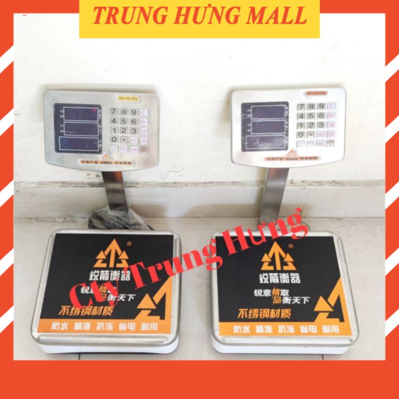 Cân điện tử mạ inox 304 chống nước 60kg. Tự động tính tiền. Hàng chất lượng cao.
