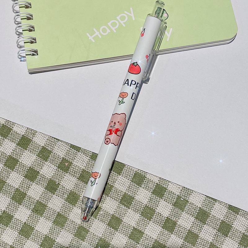 6 bút gel ngòi 0.5 carbon hình gấu dễ thương thời trang Hàn Quốc