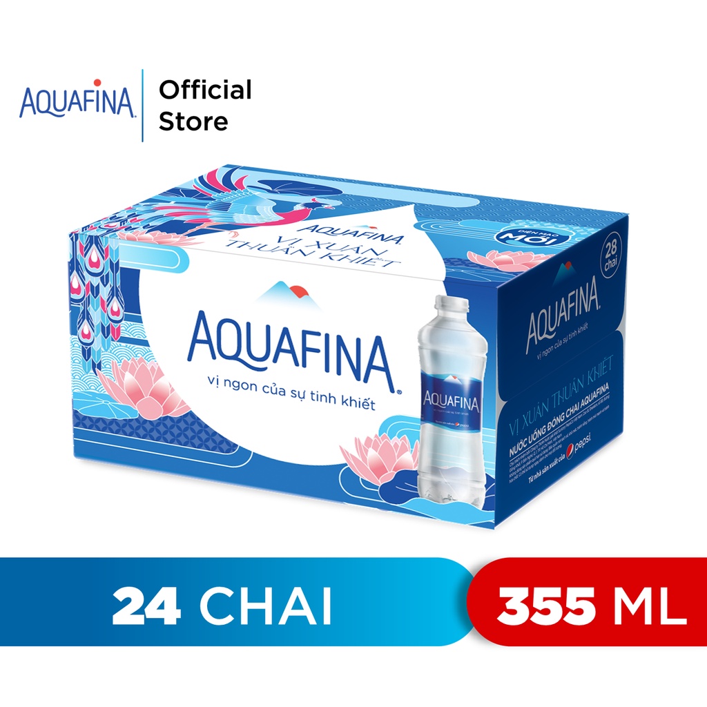Thùng 24 Chai Nước tinh khiết Aquafina 355ml Chai