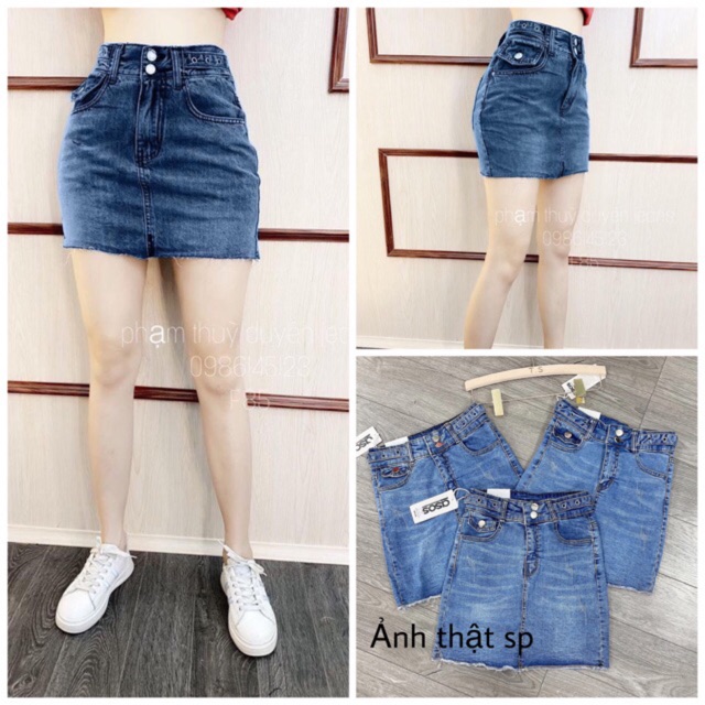 [ Mã FAGREEN55 giảm 10% tối đa 30K đơn 99K] BÁN SỈ Chân váy bò nữ nạm đinh cạp CVB79 | BigBuy360 - bigbuy360.vn