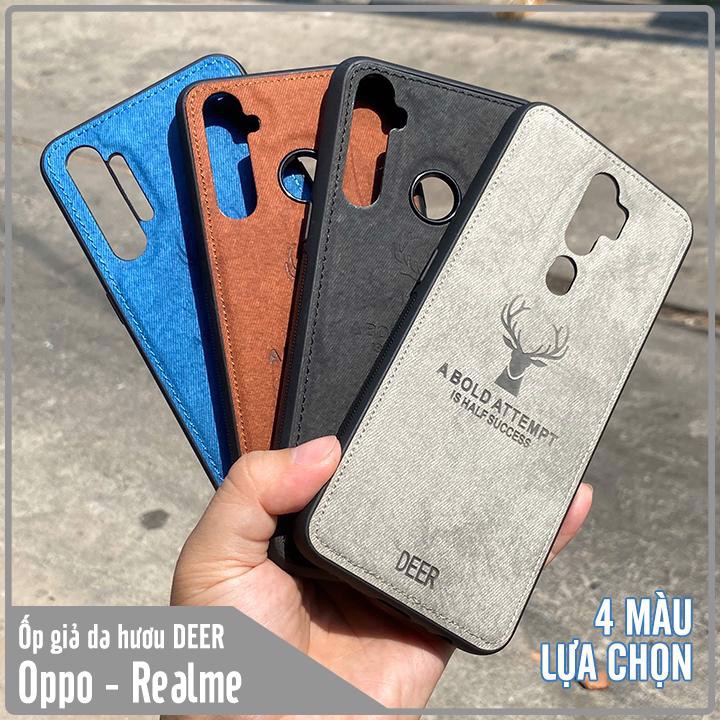 Ốp lưng giả da con hươu DEER cho dòng máy Oppo A9  - A5  / Realme 7 -7i - 7 Pro - 6 - 6 Pro - 5 - 5i - 5S.