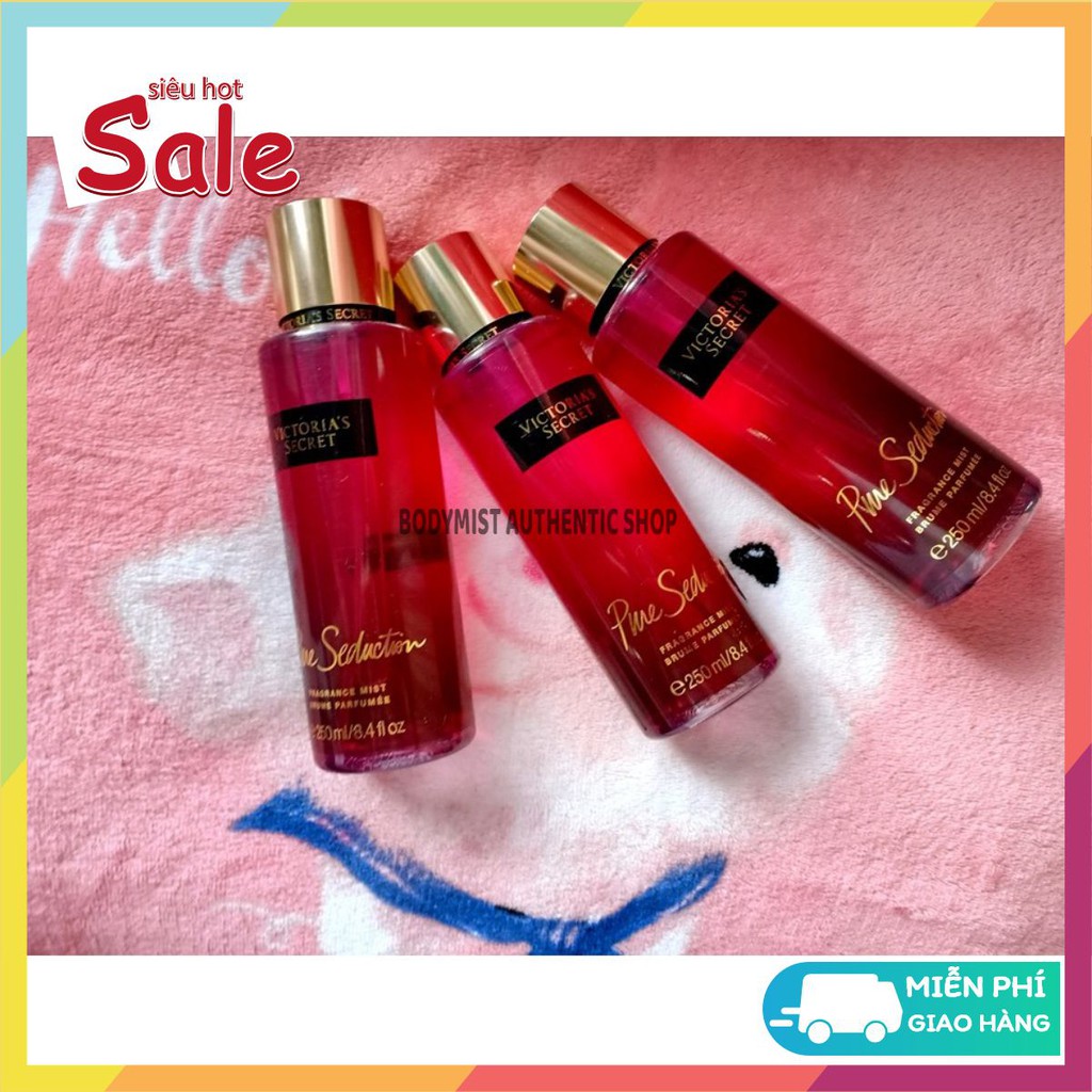 Xịt Thơm Body Victoria’s Secret Pure Seduction (đỏ)  250ml [𝑩𝒐𝒅𝒚𝒎𝒊𝒔𝒕 𝑨𝒖𝒕𝒉𝒆𝒏𝒕𝒊𝒄]
