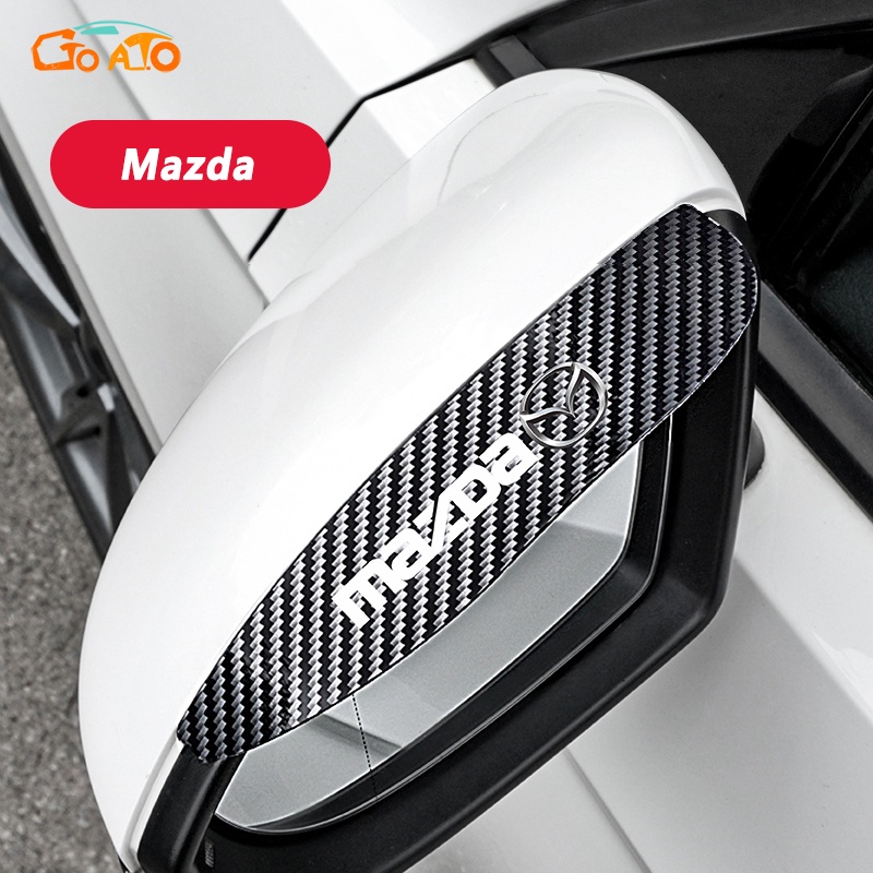 GTIOATO 2 Chiếc Vè Che Mưa Gương Chiếu Hậu Sợi Carbon Vè Che Mưa Gương Chiếu Hậu Ô Tô MiếNg DáN ChốNg NưỚC GưƠNg Ô Tô TấM DáN GưƠNg DáN KíNh Ô Tô ChốNg NưỚC Phụ KiệN Xe HơI Cho Mazda 3 2 6 CX5 CX30 CX8 CX3 BT50