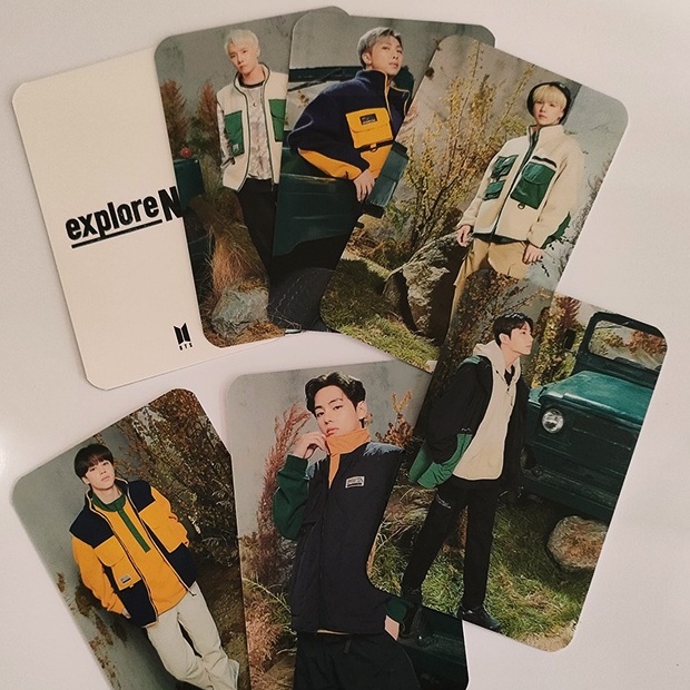 Bộ 7 card BTS ver EXPLORE NOW thích hợp để tặng, làm event, ...