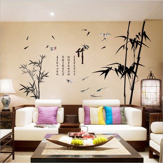 Decal dán tường cây tre cảnh XL8237