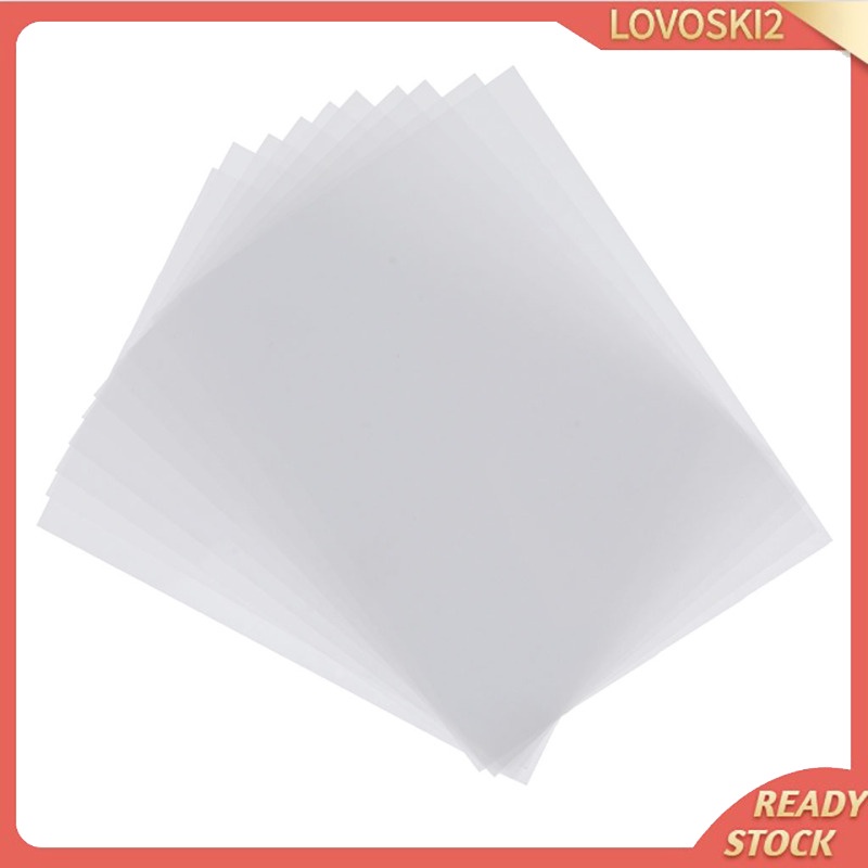 10 x Half Transparent Shrink Film Sheets Shrinkable Paper Craft Fine Polish