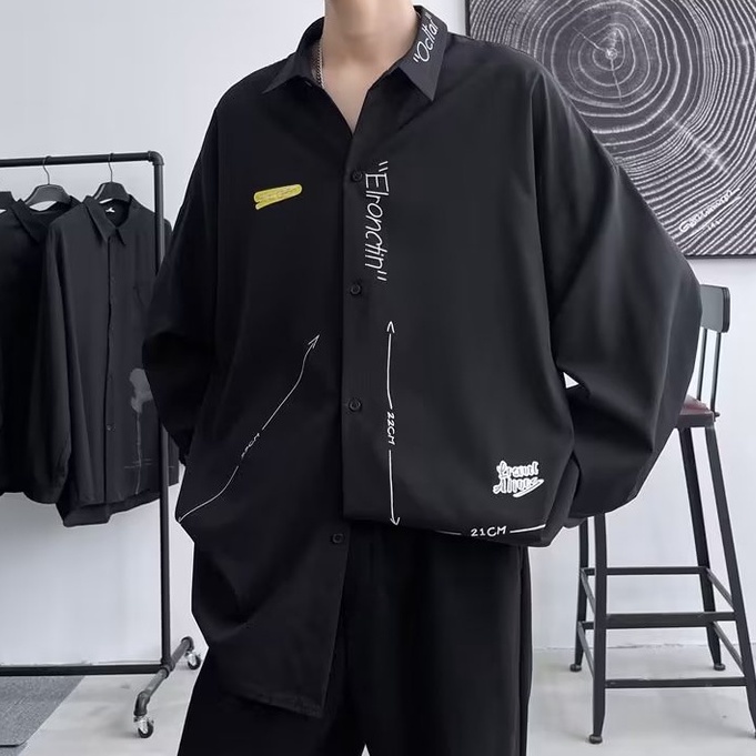 Áo Sơ Mi Nam Dài Tay Cổ Bẻ Thời Trang Hàn fashion áo phong rộng nam simple áo sơ mi nam dài tay áo sơ mi nam hàn quốc bigsize