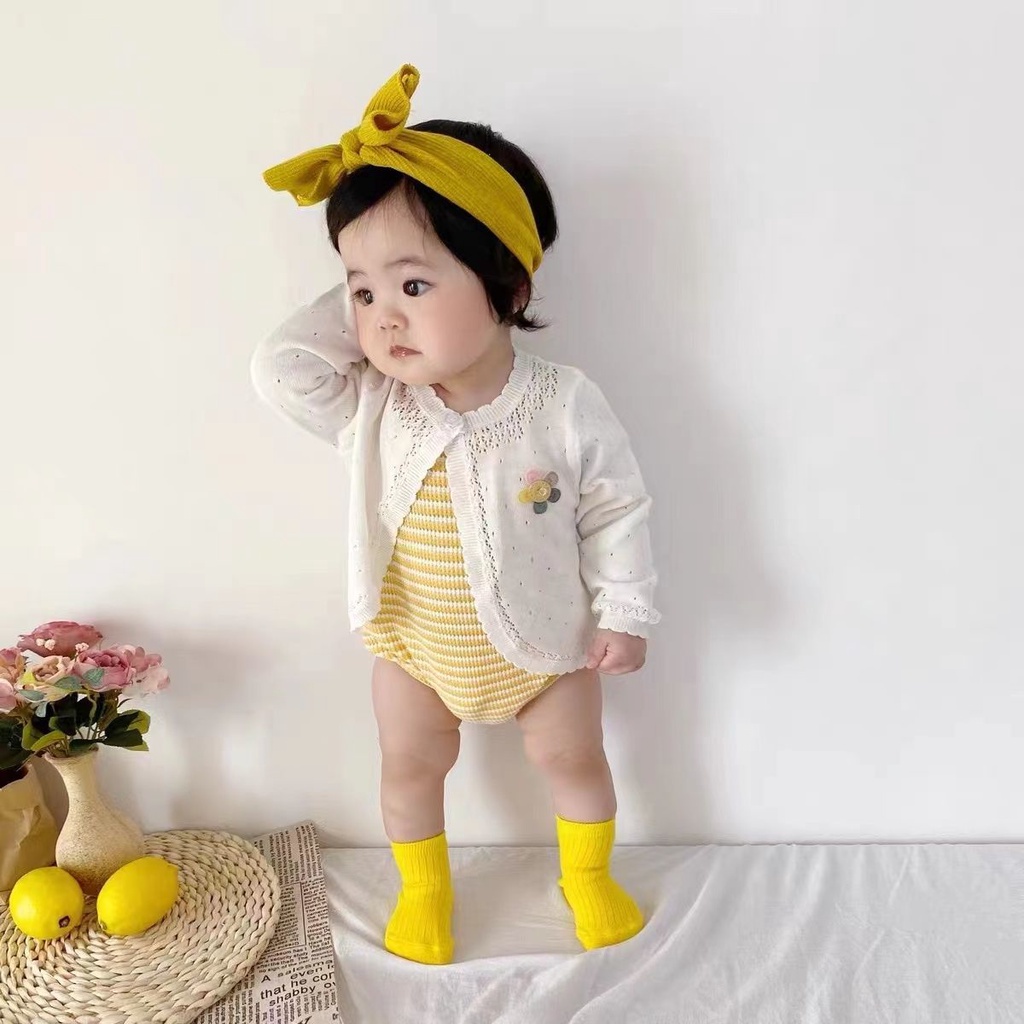Áo Cardigan Dệt Kim Mỏng Chống Chảy Xệ Thời Trang Mùa Hè Cho Bé Gái