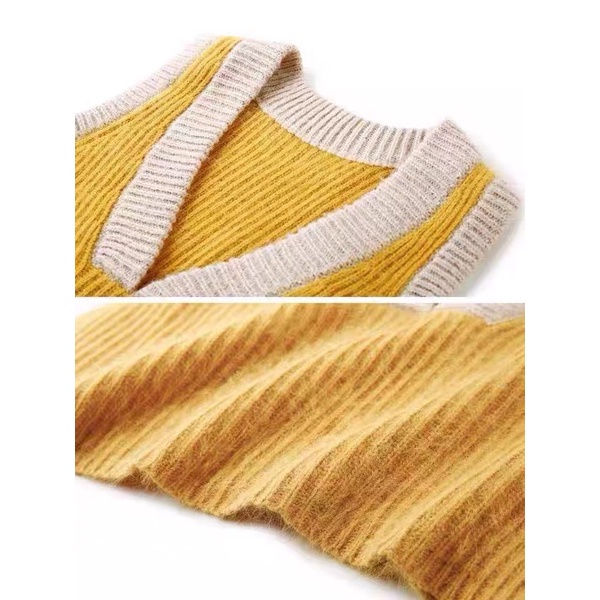 Set Áo gile len siêu xinh và sơ mi trắng