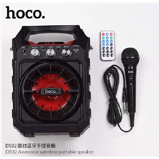Loa Bluetooth Karaoke HOCO DS02 tặng kèm một micro hát có dây
