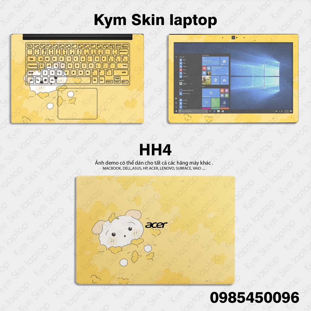 Skin Dán Laptop Mẫu Hoạt Hình - Decal Dán Bảo Vệ Laptop - Cắt Sẵn Cho Mọi Loại Máy