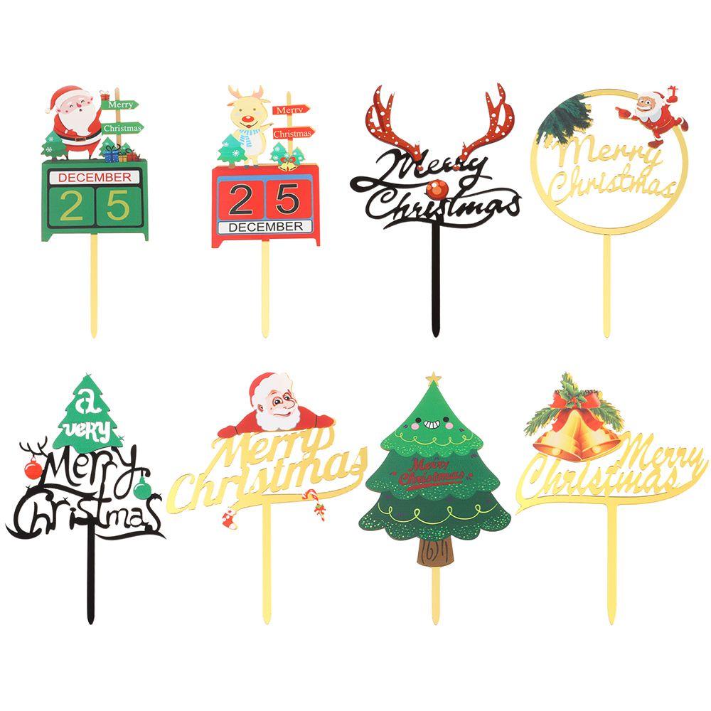 YNATURAL Topper Trang Trí Bánh Kem Hình Giáng Sinh