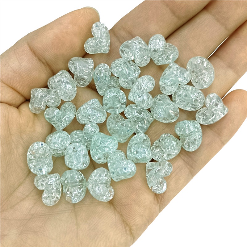 Set 20 Hạt Pha Lê Hình Trái Tim Dùng Làm Trang Sức Thủ Công