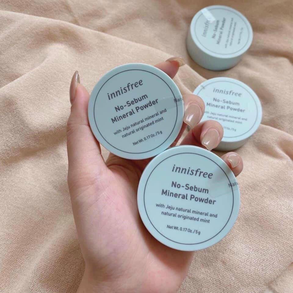 Phấn phủ kiềm dầu dạng bột khoáng Innisfree No Sebum Mineral Powder 5g