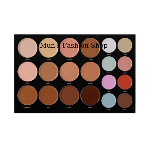 Bảng che khuyết điểm và chỉnh màu chuyên nghiệp Vacosi 20CC 20 Ô 50g Conceal &amp; Correct Palette